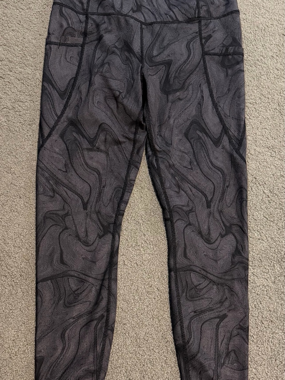 Women’s Gray/purple marble-Print Performance Pants